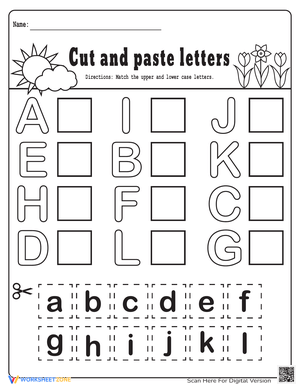 Cut and Paste Letters Activity