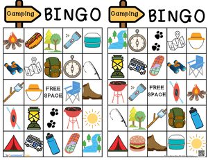 End of Year Camping Bingo