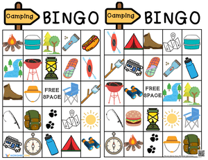 End of Year Camping Bingo Game