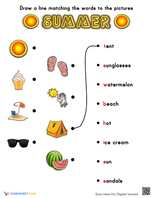 Engaging Summer Matching Activity
