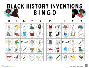 Educational Black History Inventions Bingo Activity