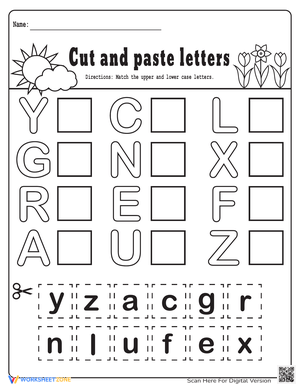 Cut and Paste Letters Worksheet