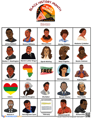 Black History Month Bingo Cards