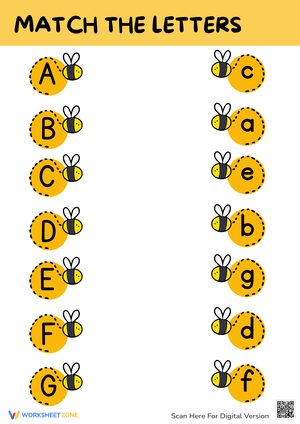 Spring Match the Letter Activity Worksheet