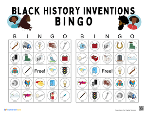 Black History Inventions Bingo for Kids