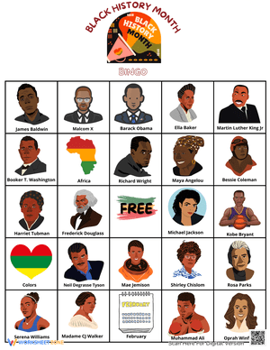 Engaging Black History Month Bingo Cards