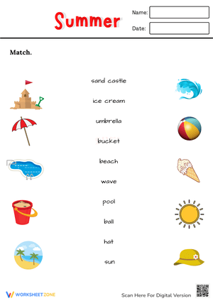 Engaging Summer Worksheet for Kids