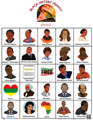 Fun Black History Month Bingo Cards