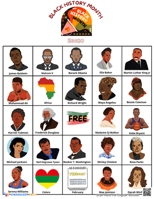 Engaging Black History Month Bingo Cards for Kids