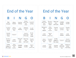 End of the Year Bingo Celebration Game