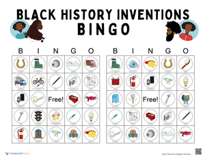 Fun Black History Inventions Bingo Activity