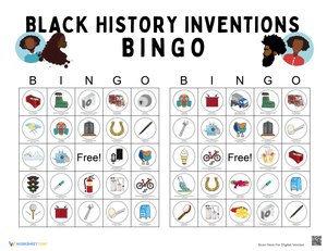 Printable Black History Inventions Bingo Game