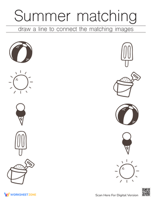 Summer Matching Worksheet