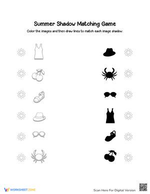 Shadow Matching Worksheet