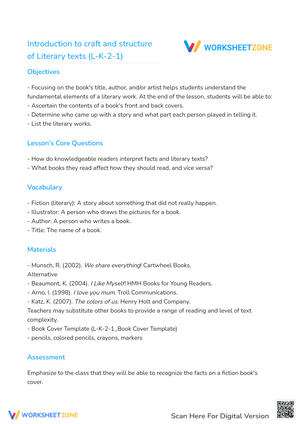 Introduction to craft and structure of Literary texts (L-K-2-1)