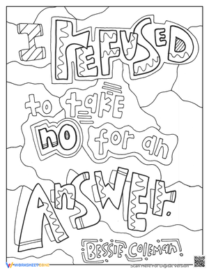 Black History Quotes Coloring Page 2