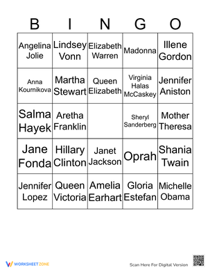 Women's History Month Worksheet Activity