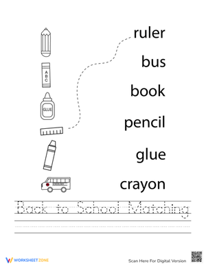 Back to School Matching