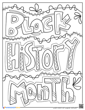 Black History Month Coloring Page