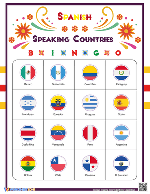 Engaging Spanish-Speaking Countries Bingo Game