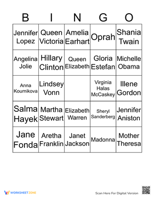 Printable Women's History Month Worksheet
