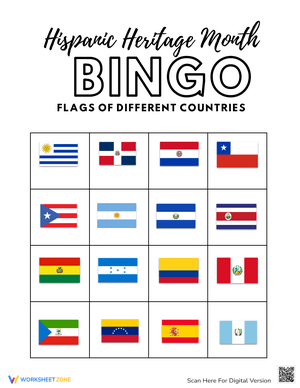 Explore Hispanic Flags with Bingo