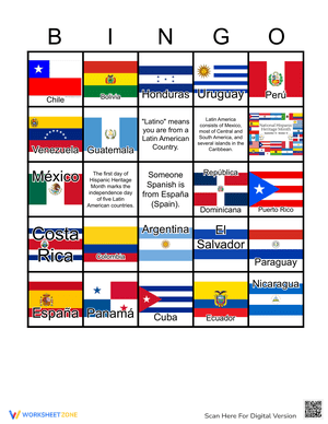 Printable Hispanic Heritage Month Activity