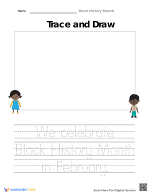 Black History Month Trace and Draw