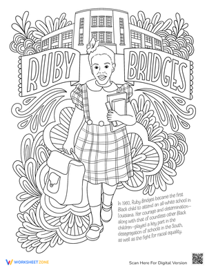 Ruby Bridges Coloring Page: A Civil Rights Hero
