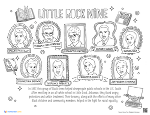 Little Rock Nine Coloring Page