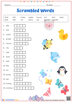 scrambled words