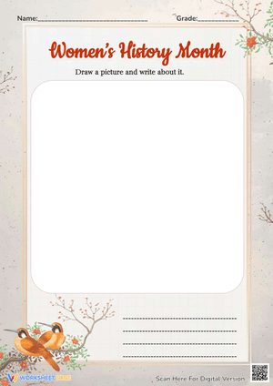Women's History Month Drawing Practice | Printable