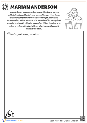 Marian Anderson Drawing & Writing Activity