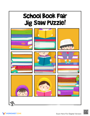 Back to School Cut and Paste Jig Saw