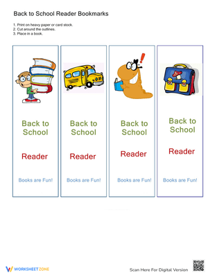 Back to School Bookmarks