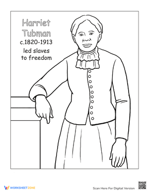 Harriet Tubman Coloring Page
