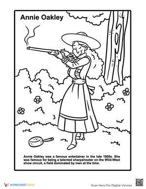 Annie Oakley Coloring Page