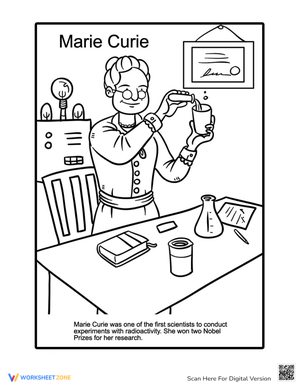 Marie Curie Coloring Page