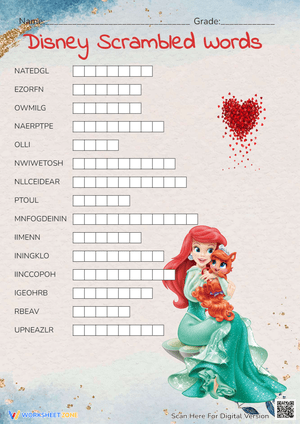 Disney Scrambled words