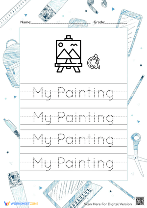 My Painting Tracing Worksheet