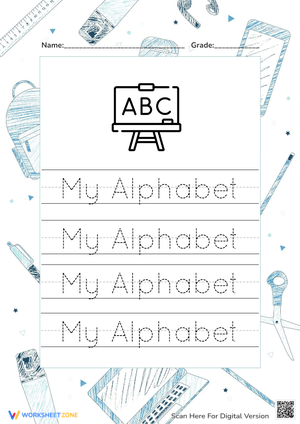 My Alphabet Tracing Worksheet
