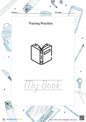 My Book Tracing Worksheet