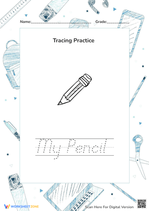 My Pencil Tracing Worksheet