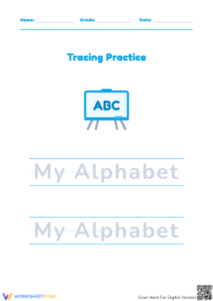 Printable Handwriting Practice Worksheet | Pre-K & K