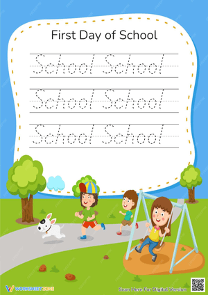 First Day of School Writing Practice