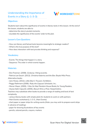 Understanding the Importance of Events in a Story (L-1-3-3)
