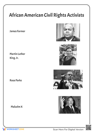 African American Civil Rights Activists Matching