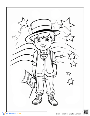 4th of July Coloring Page for Kids