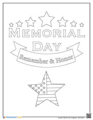 Memorial Day Remembrance Coloring Pages