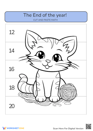 End of Year Math Cut and Paste Activity 6